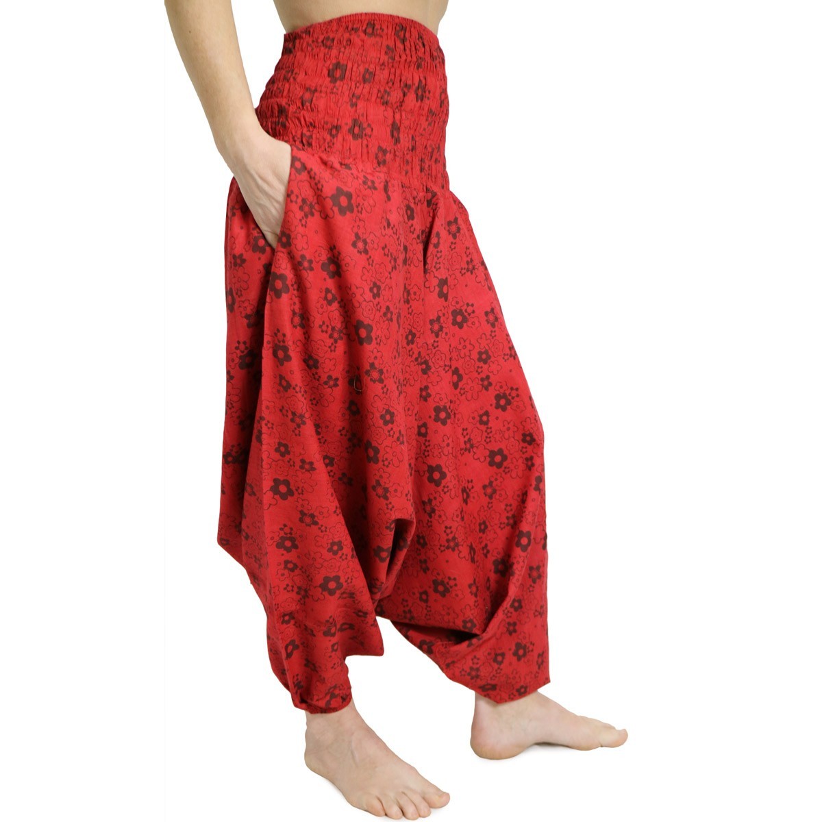 Pantaloni Arabi Fiori - Rosso