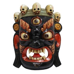 Maschera Mahakala Nero e rosso Grande