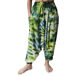 Pantaloni Arabi Tie Dye Verdi