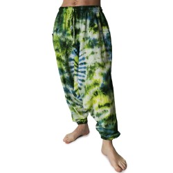 Pantaloni Arabi Tie Dye Verdi