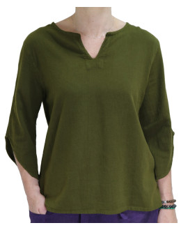 Camicia Donna Simple - Verde militare