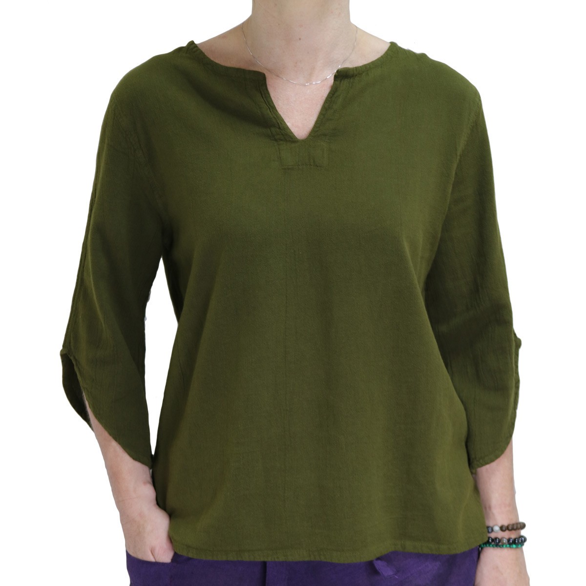 Camicia Donna Simple - Verde militare