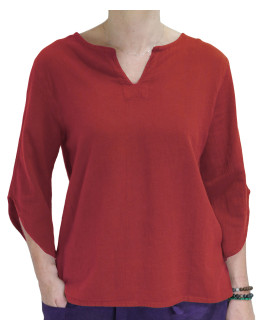 Camicia Donna Simple- Rosso aragosta