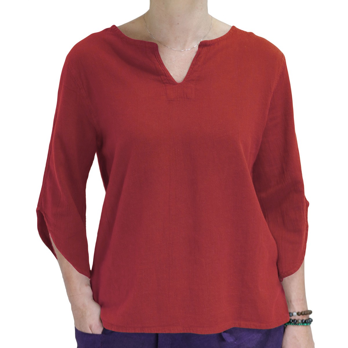 Camicia Donna Simple- Rosso aragosta