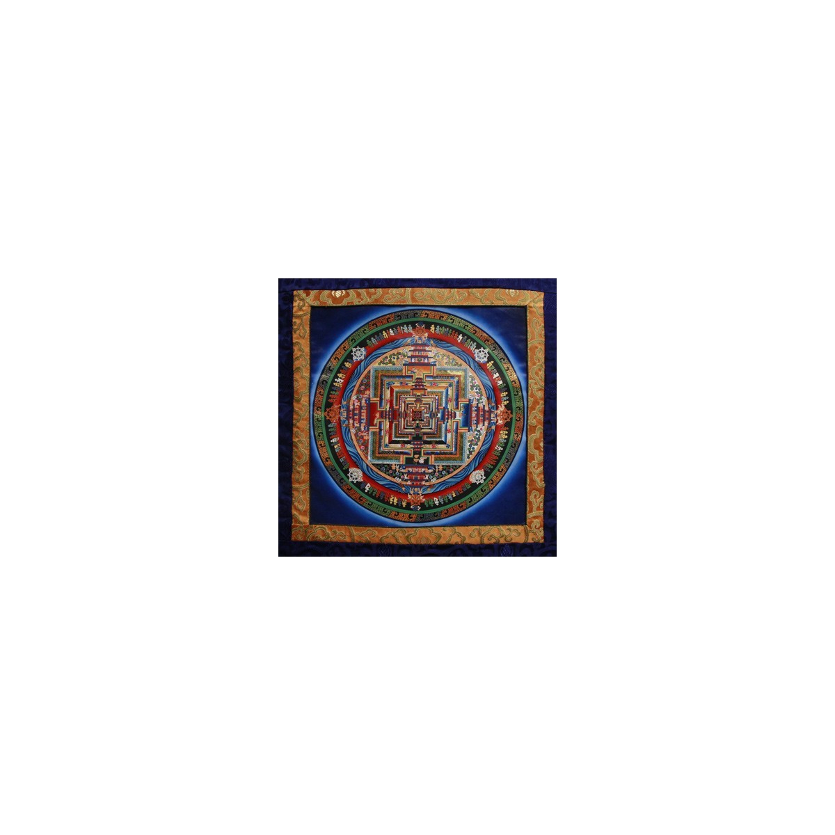 Thanka Kalachakra Mandala ad olio