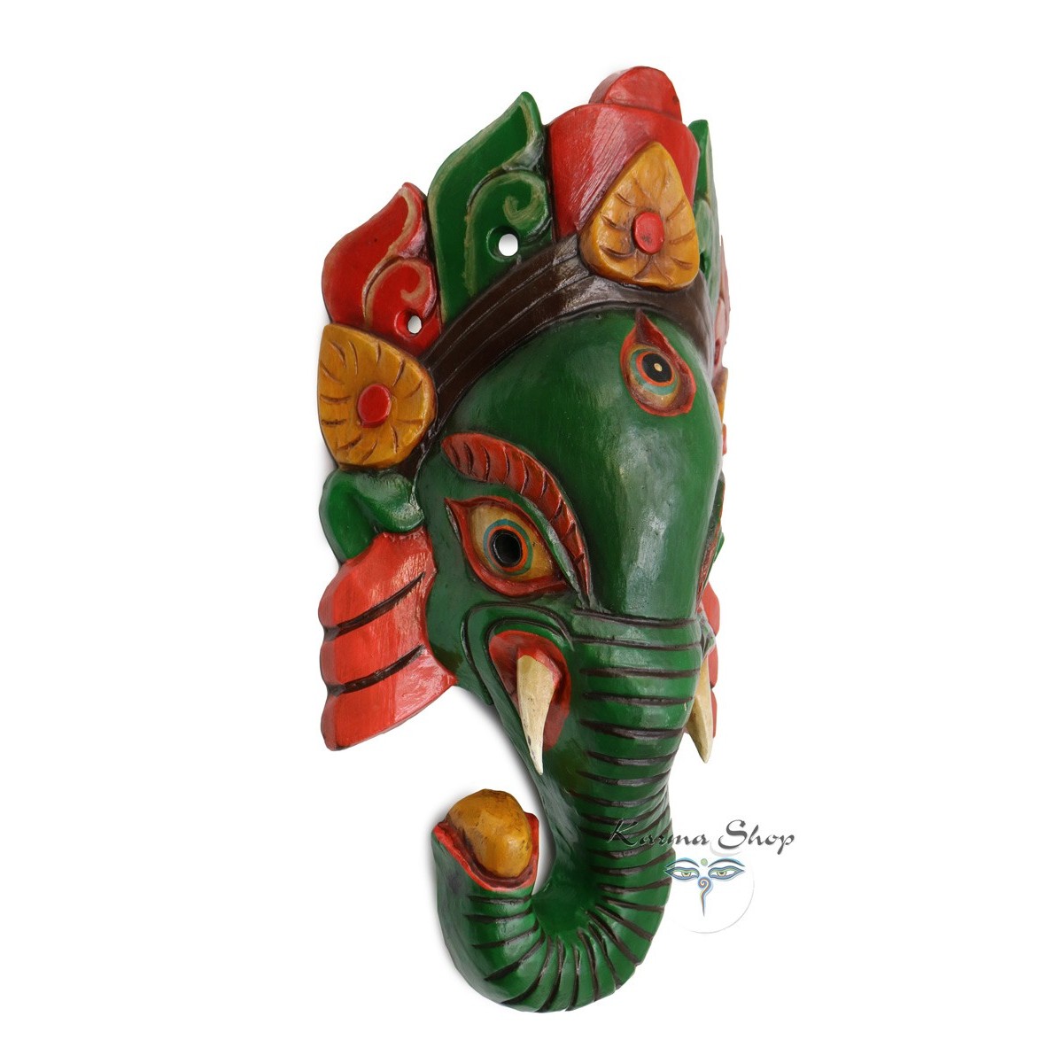 Maschera Ganesh verde Media