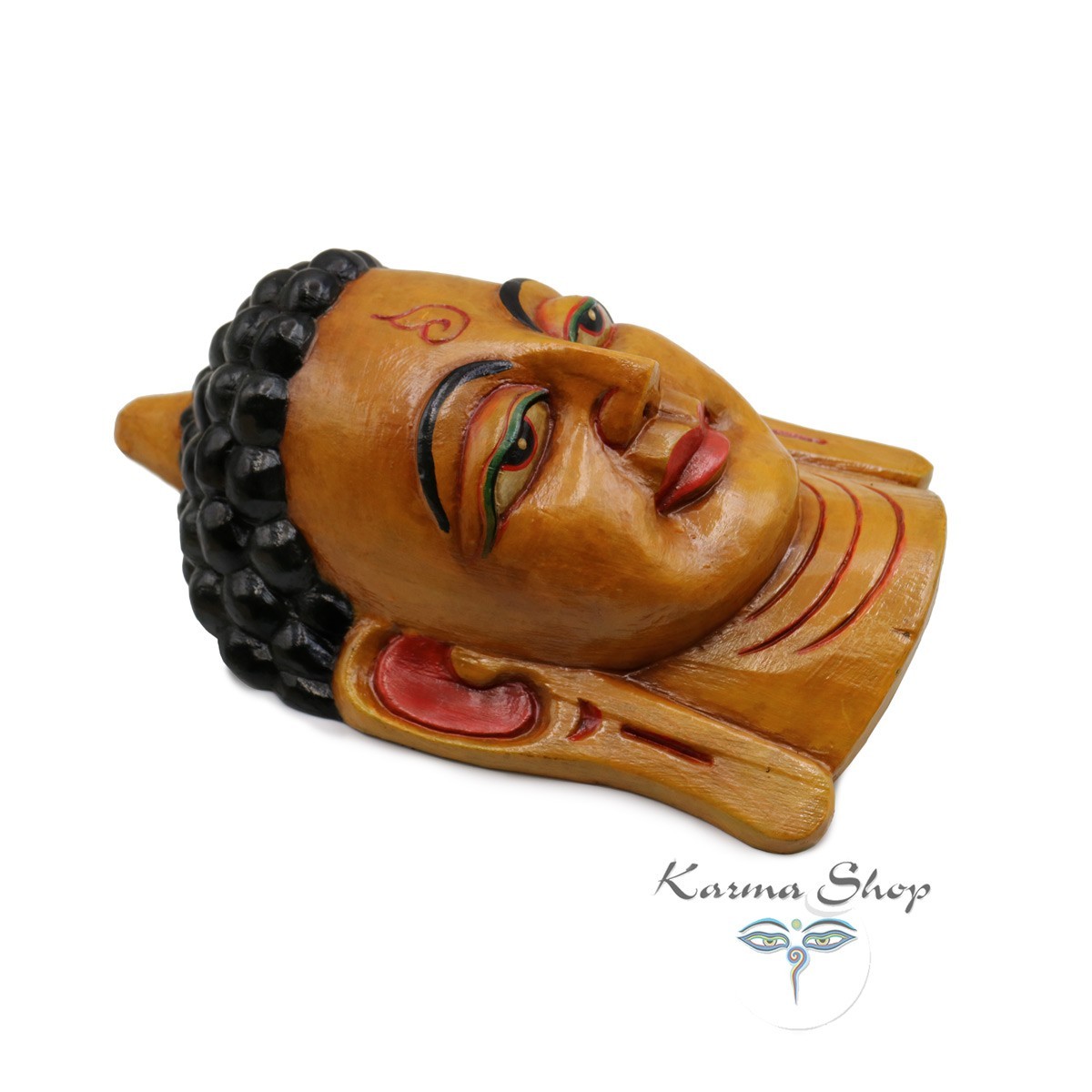 Maschera Buddha giallo Piccolo