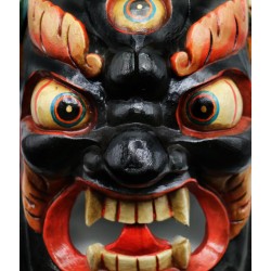 Maschera Mahakala Nero e rosso Grande