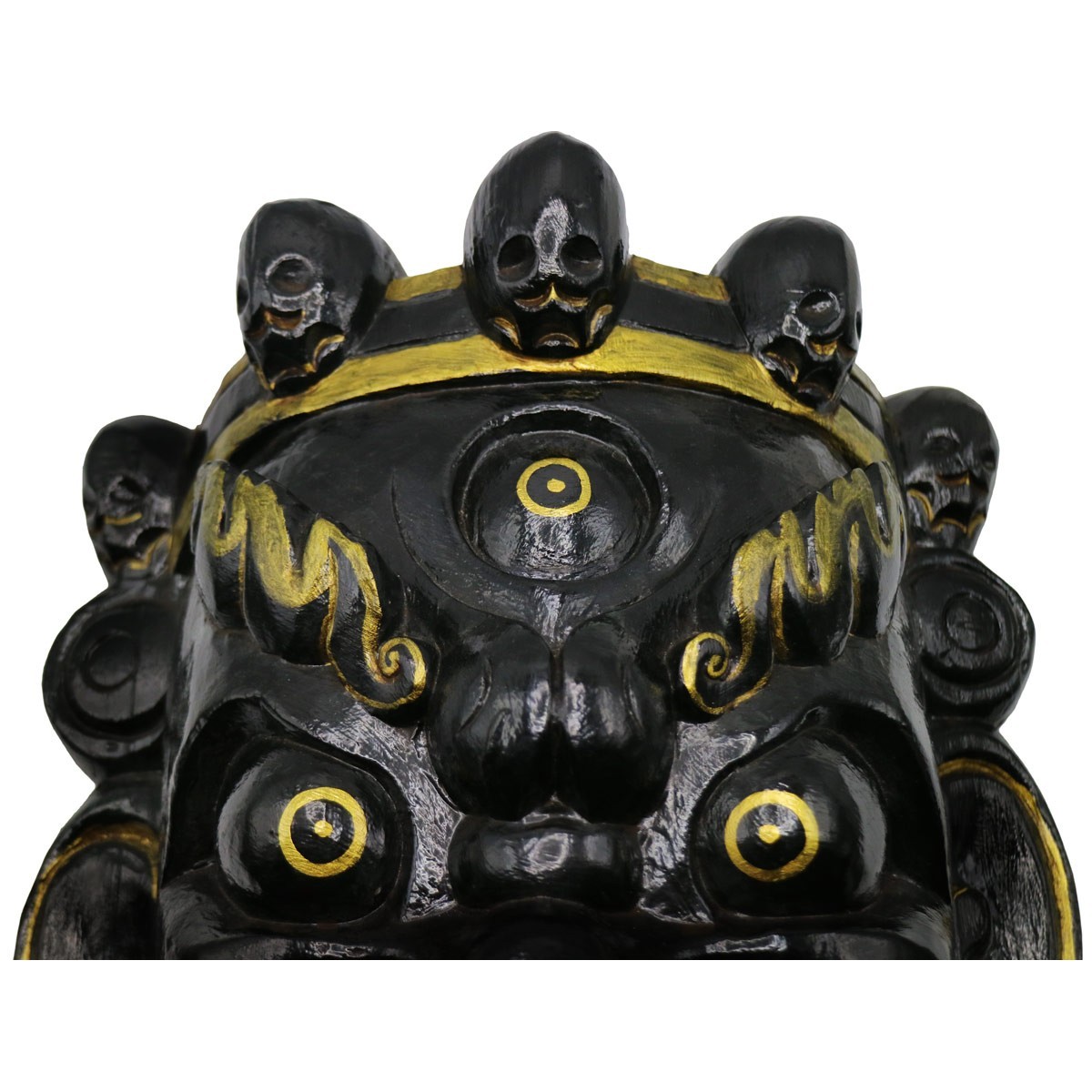 Maschera Mahakala nero e oro XL