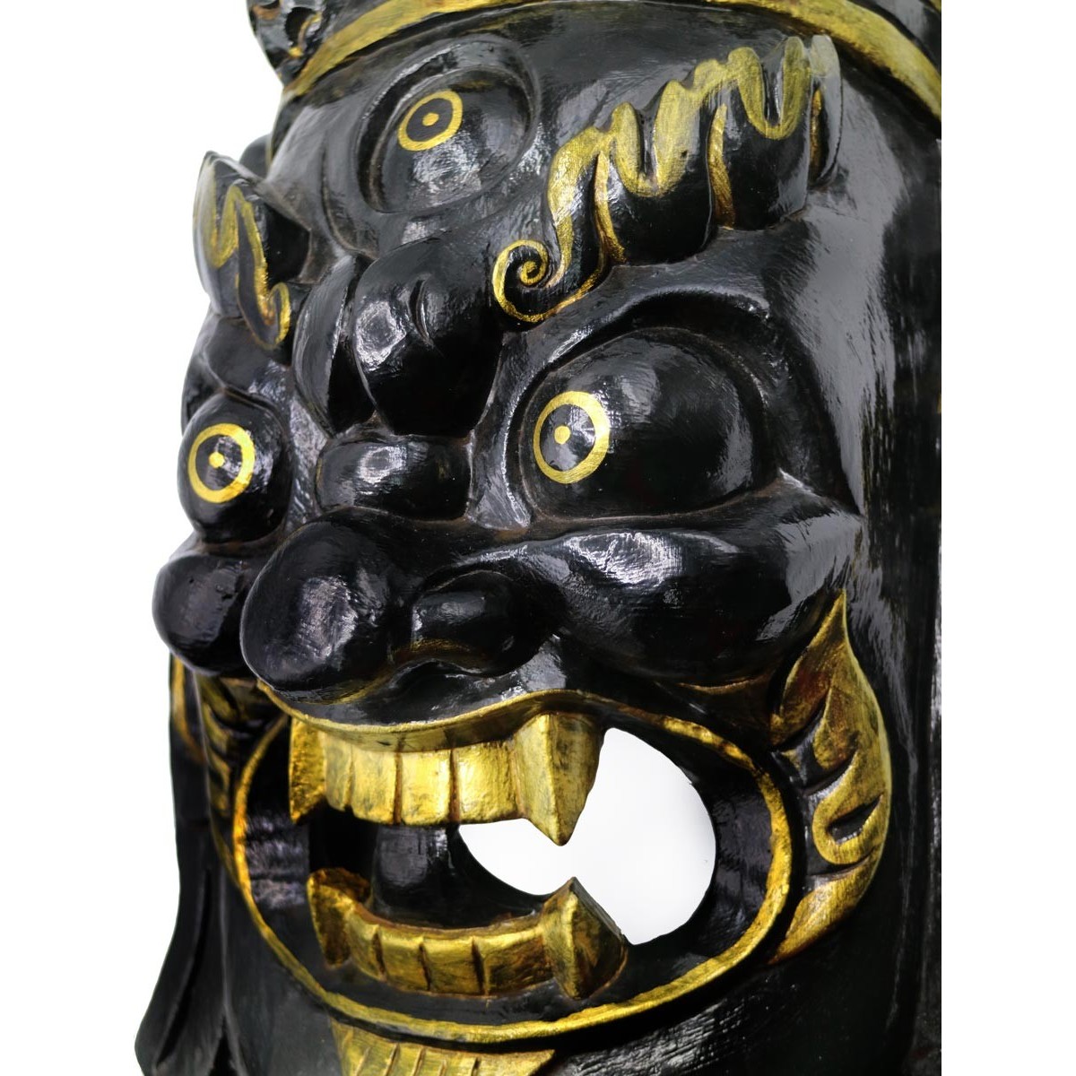 Maschera Mahakala nero e oro XL