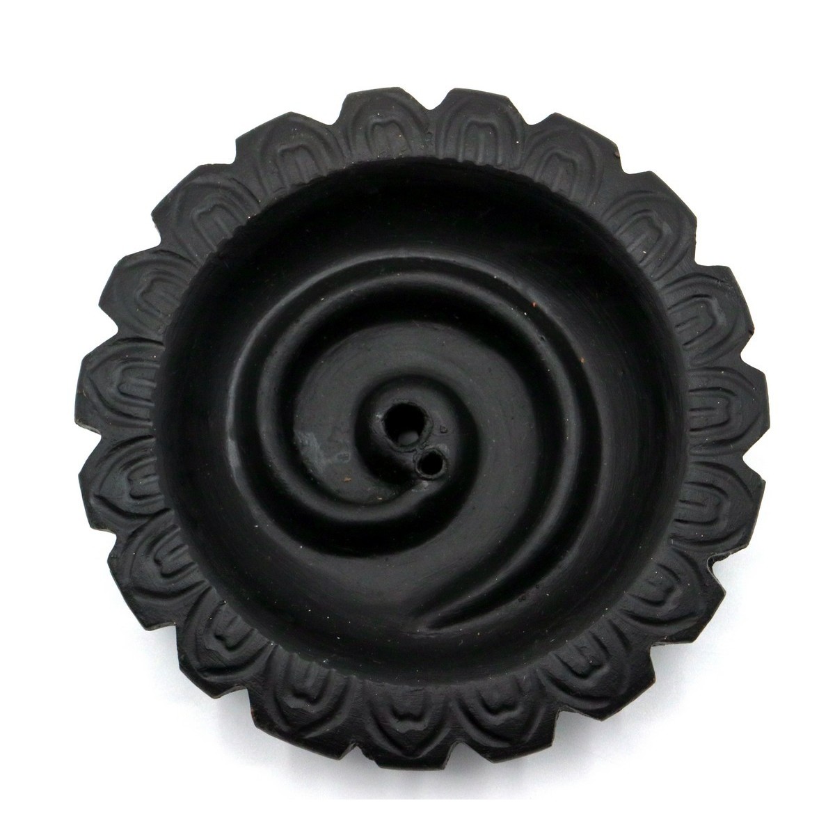 Bruciaincenso in terracotta Spirale